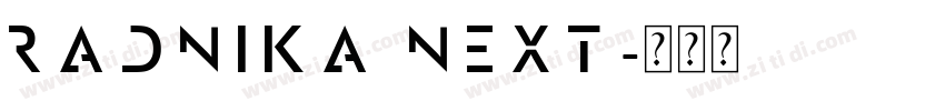 Radnika Next字体转换